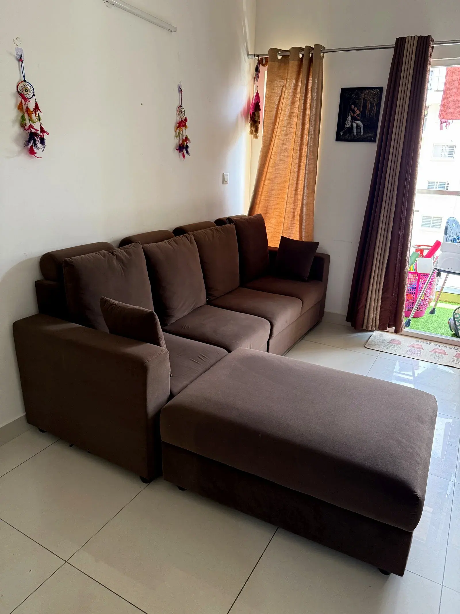 4 Seater Sectional Sofa Velvet