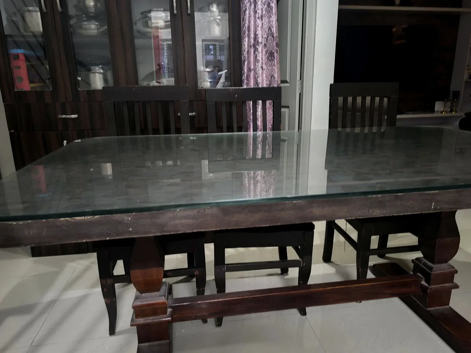 8 Seater Glass Dining Table