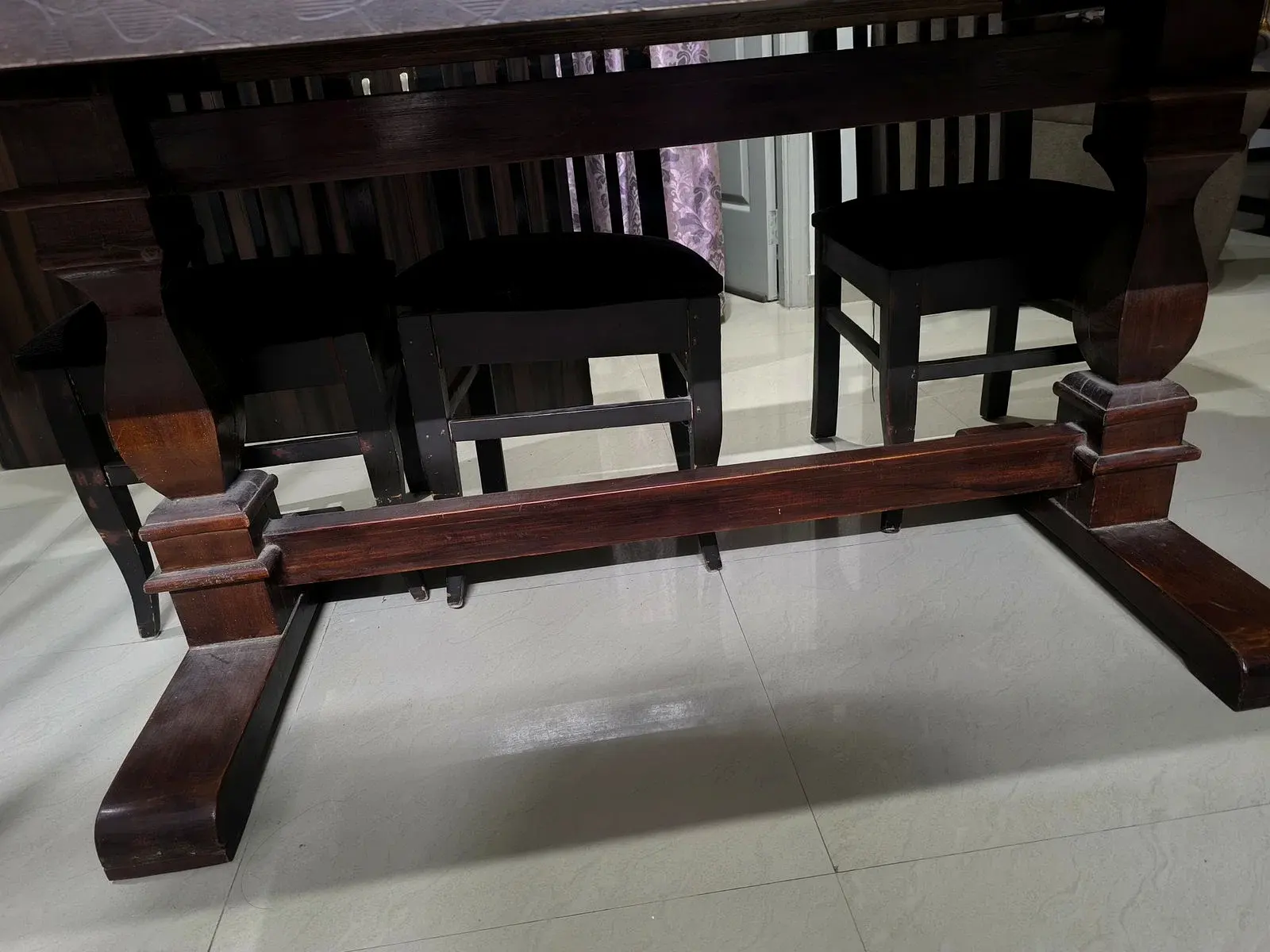 8 Seater Glass Dining Table thumbnail 2