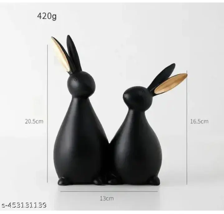 Resin Bunny Rabbit Decor Set