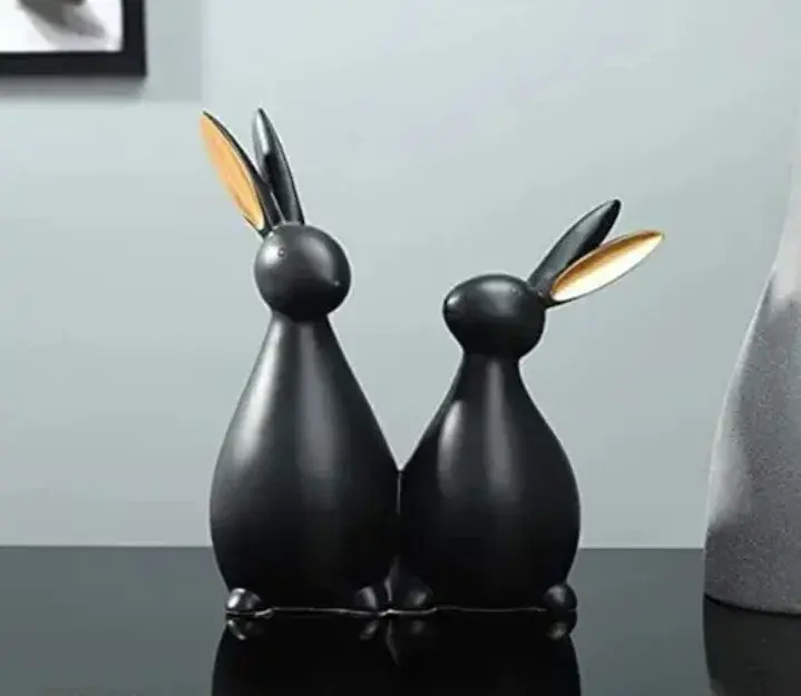 Resin Bunny Rabbit Decor Set thumbnail 6