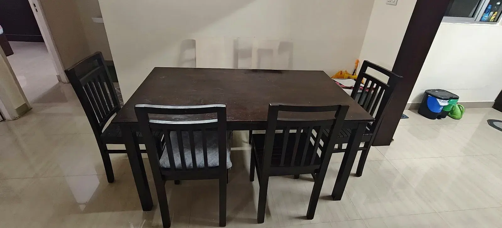 6 Seater Solid Wood Dining Table thumbnail 2