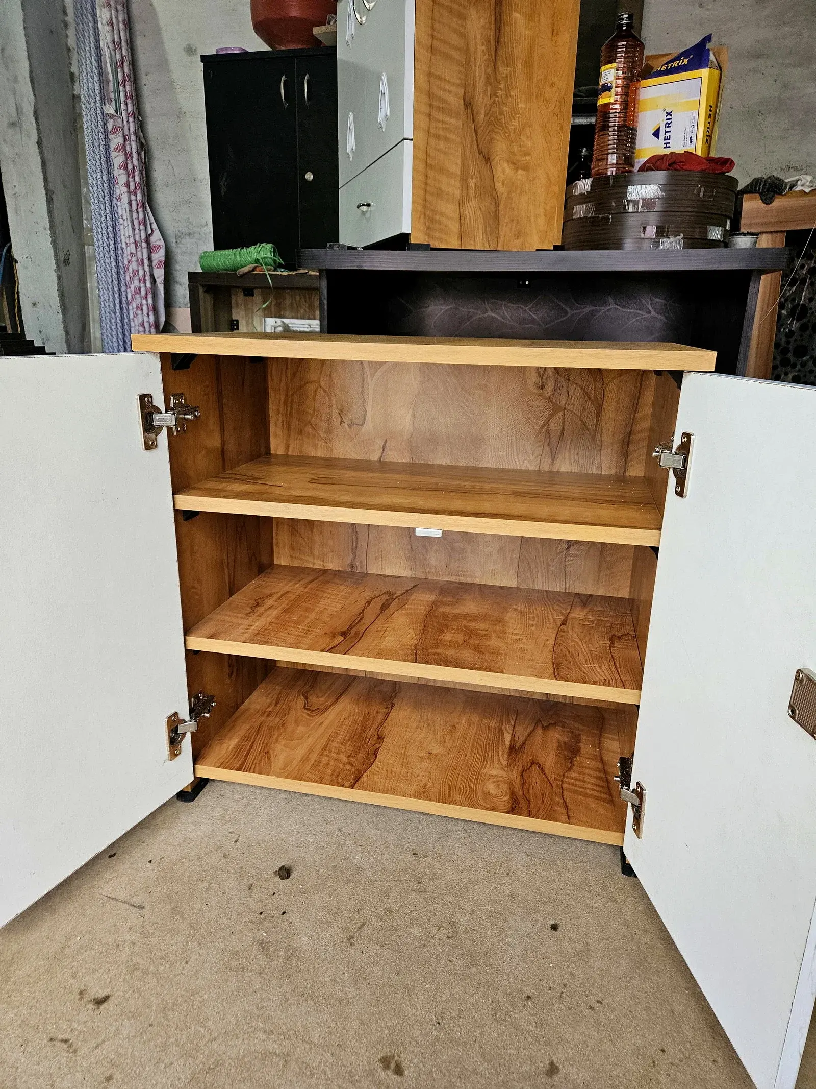 Woodfit 2x2 Shoe Rack - White/Wood thumbnail 3