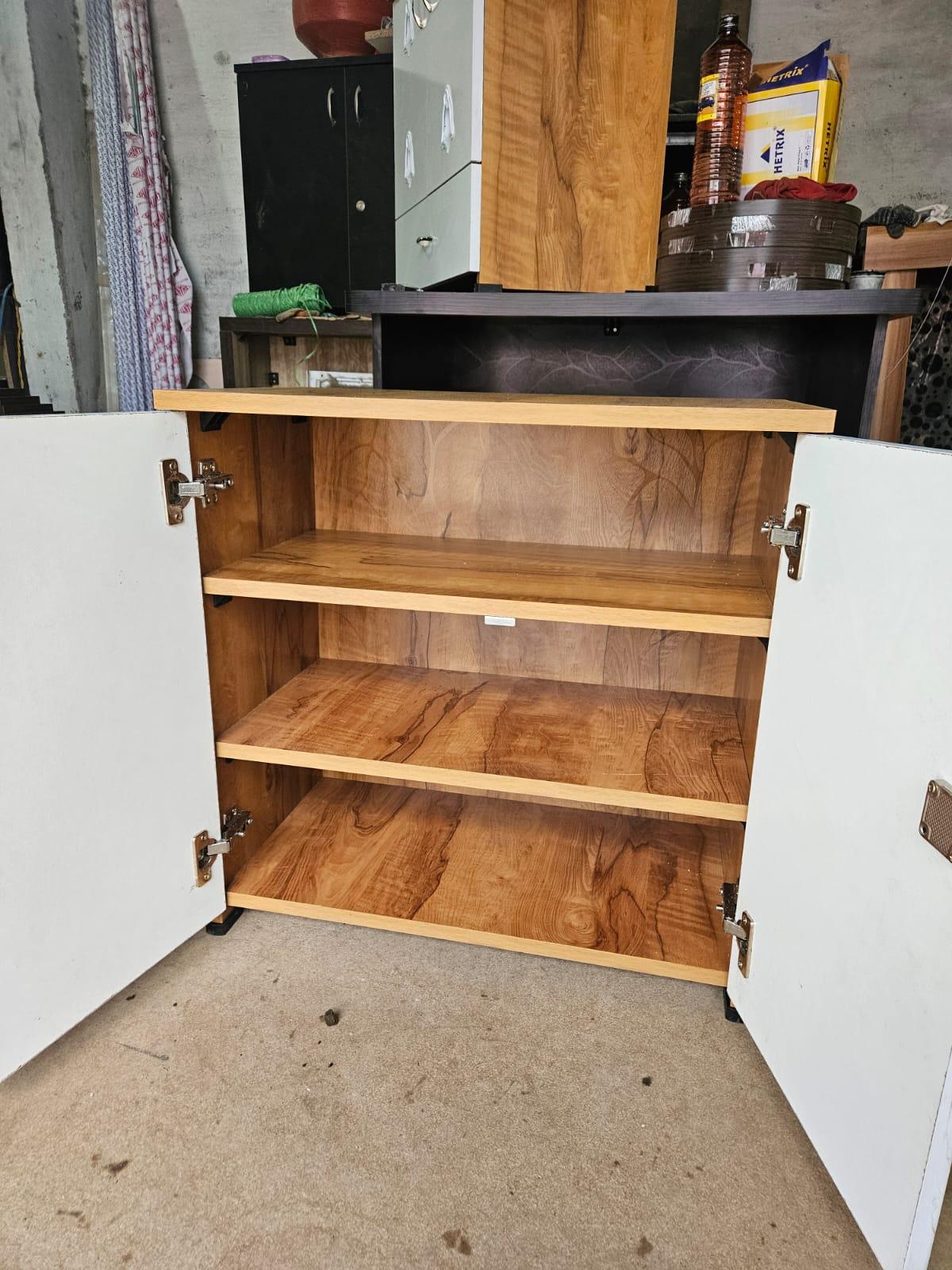 Woodfit 2x2 Shoe Rack - White/Wood thumbnail 4