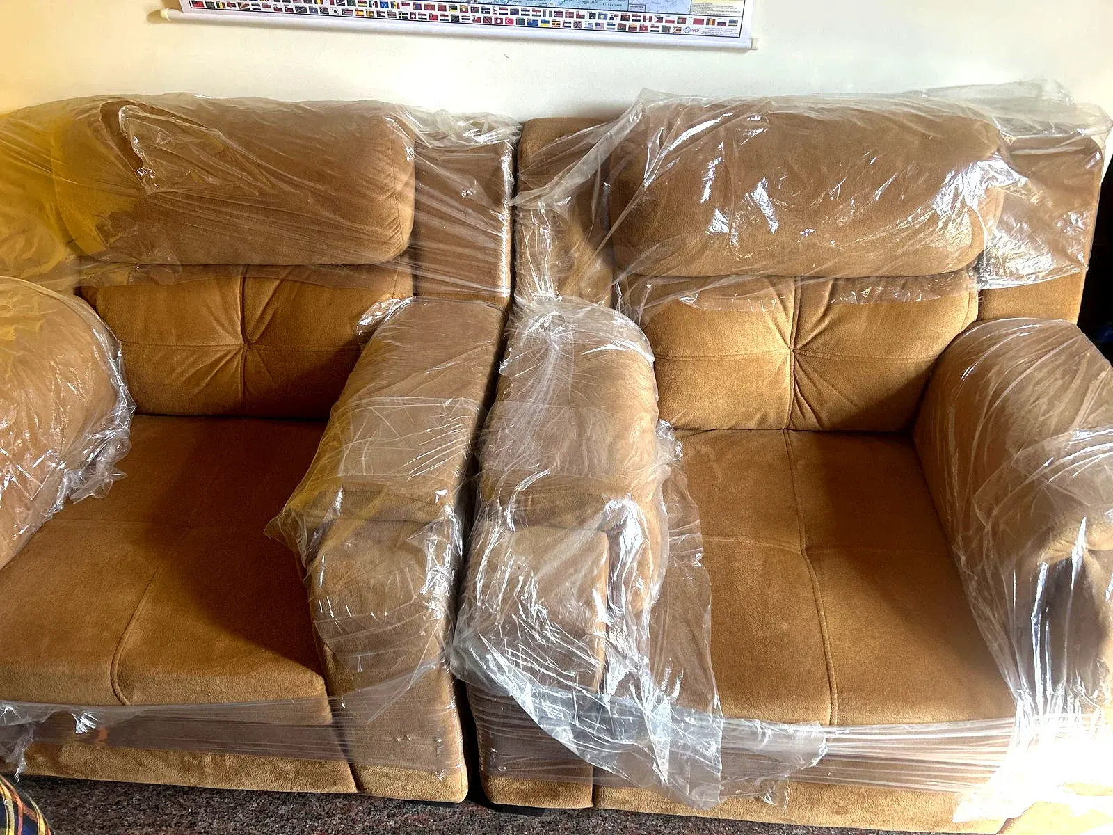 2 Seater Sofa Velvet Brown