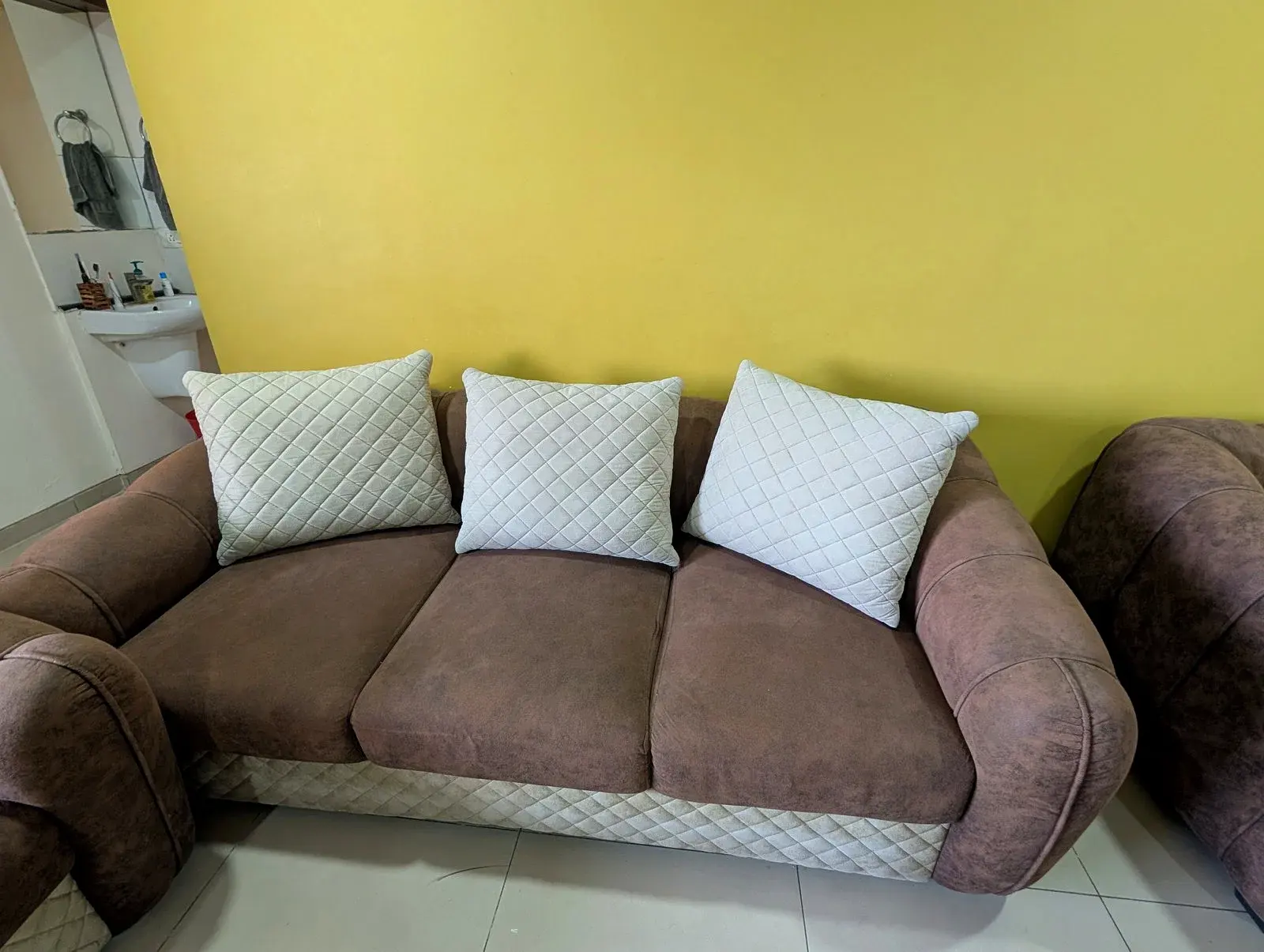 5 Seater Sofa Velvet Custom made thumbnail 2
