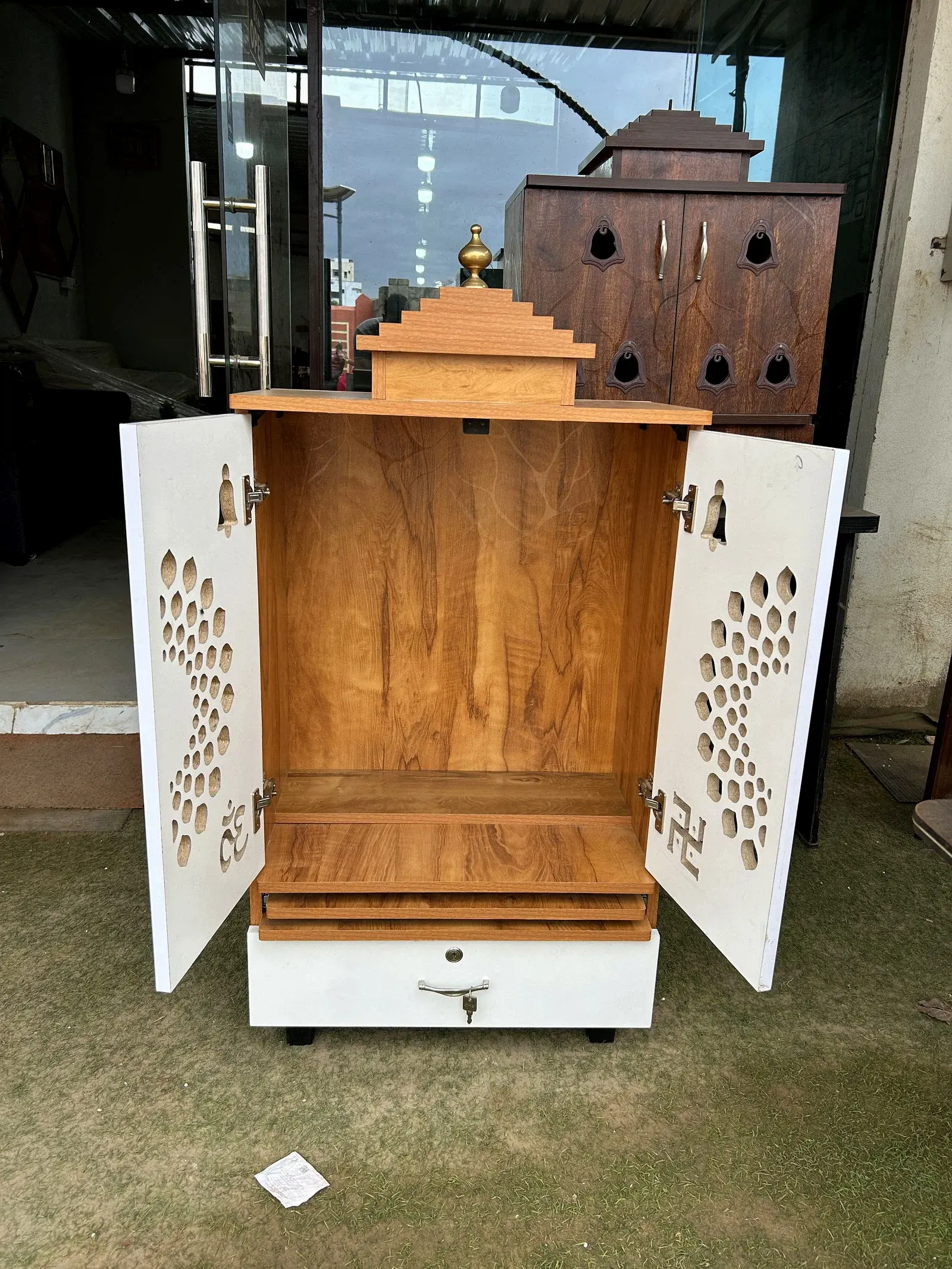 Evershine Furniture Pooja Mandir 24x42 inch thumbnail 5