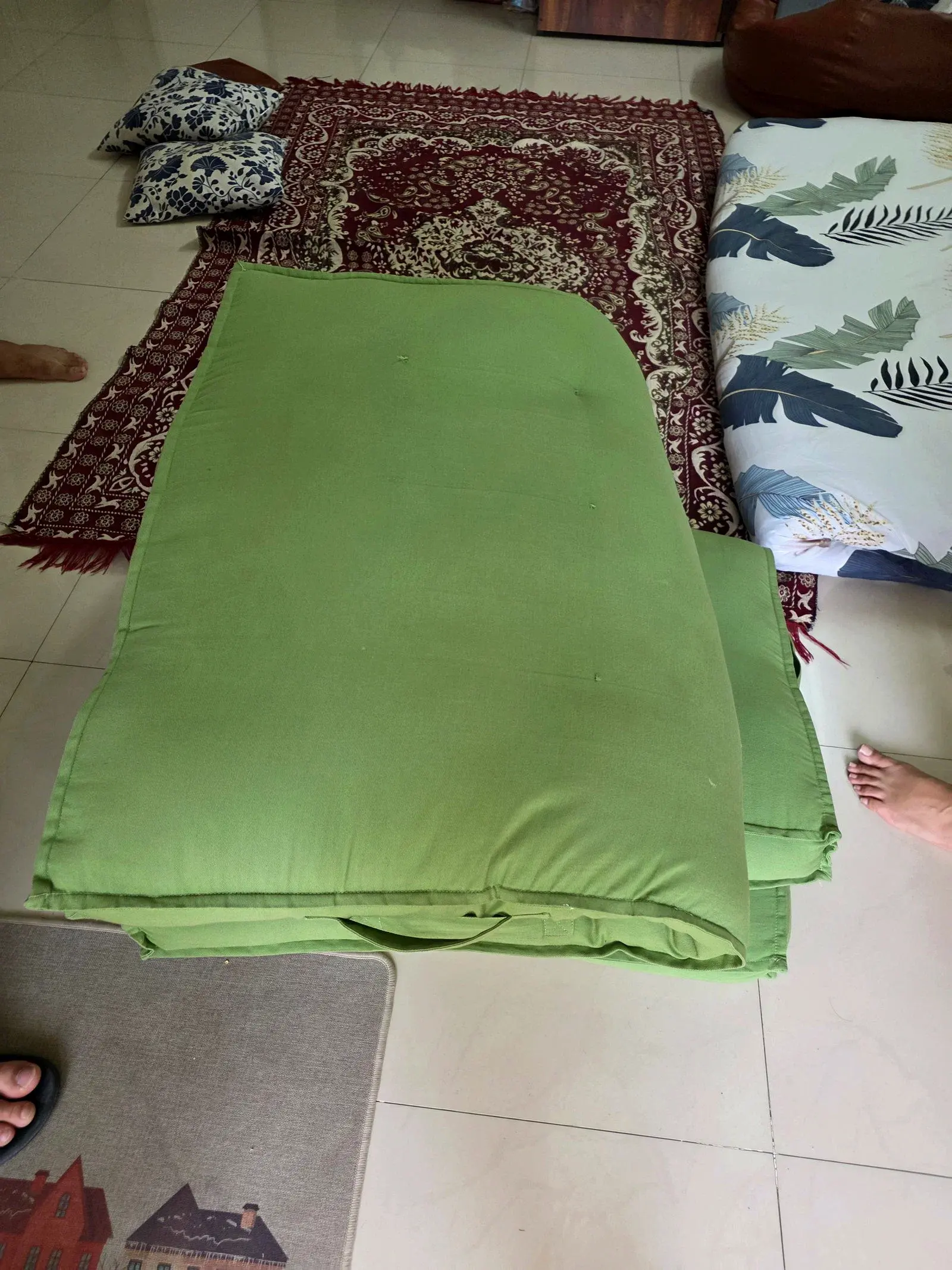 Plushport Solid Cotton Floor Cushion thumbnail 4