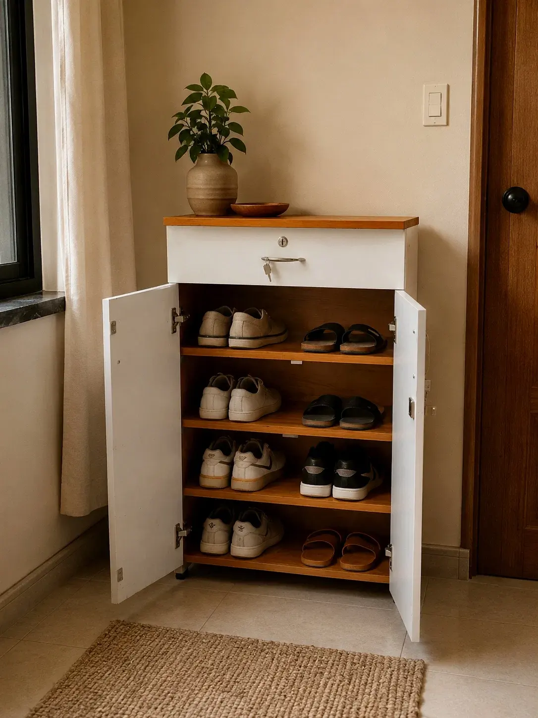 Evershine Furniture Shoe Rack with Drawer