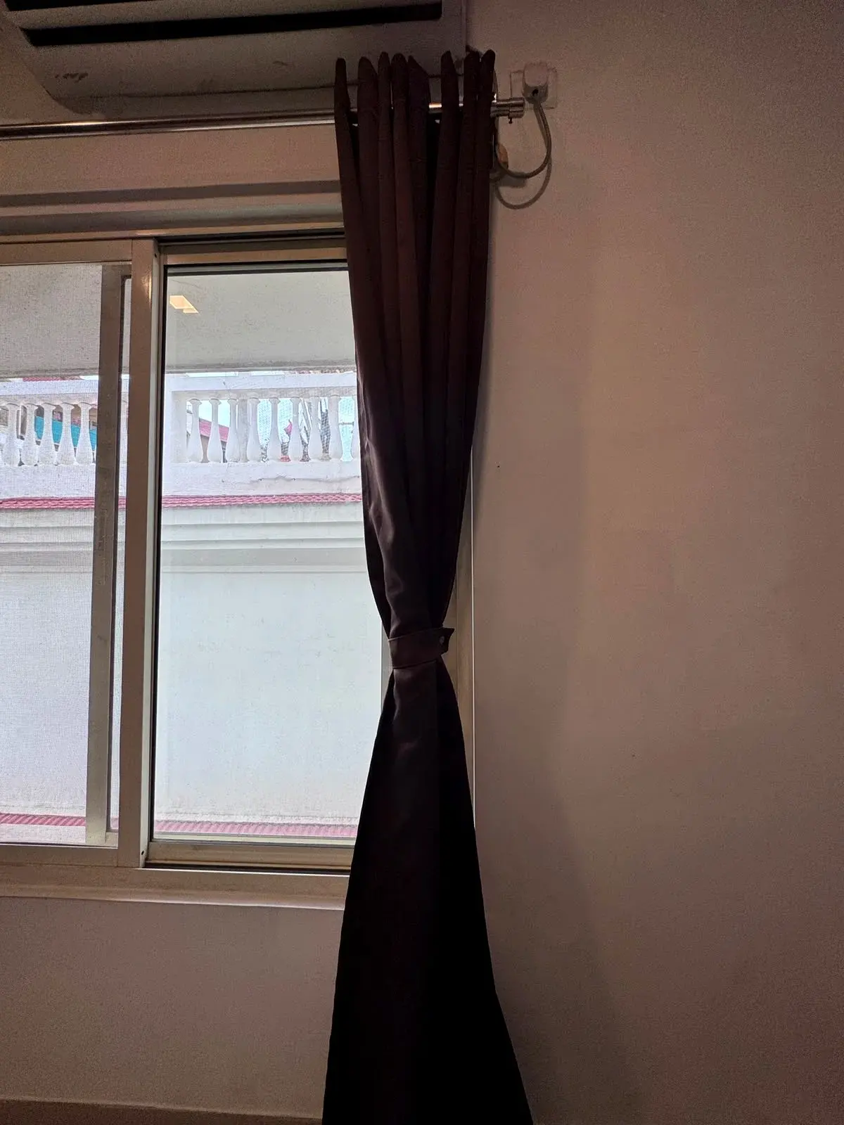 Curtains Satin Brown Curtains 7ft 2 Pieces thumbnail 3