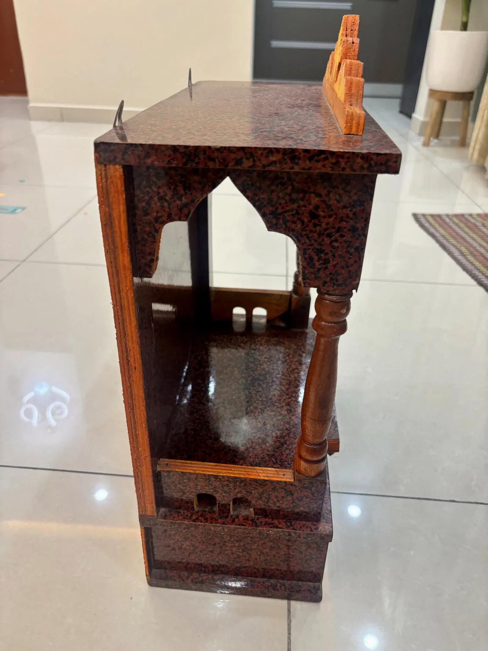 Wooden Pooja Mandir Brown thumbnail 3