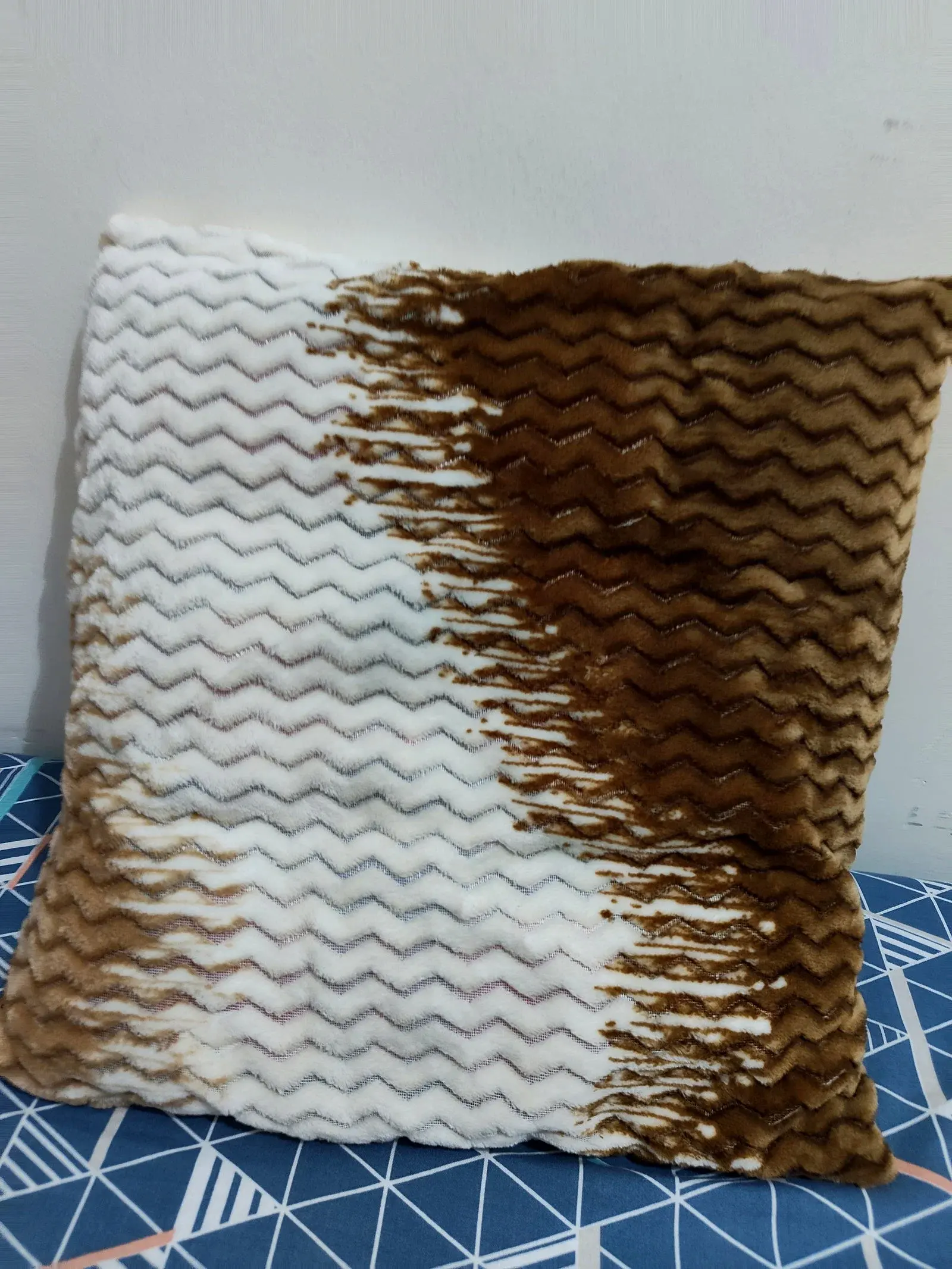 Brown and Cream Cushion Cover