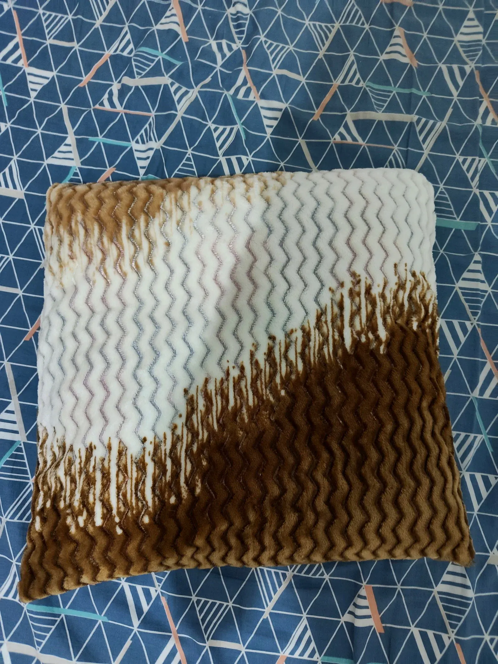 Brown and Cream Cushion Cover thumbnail 2