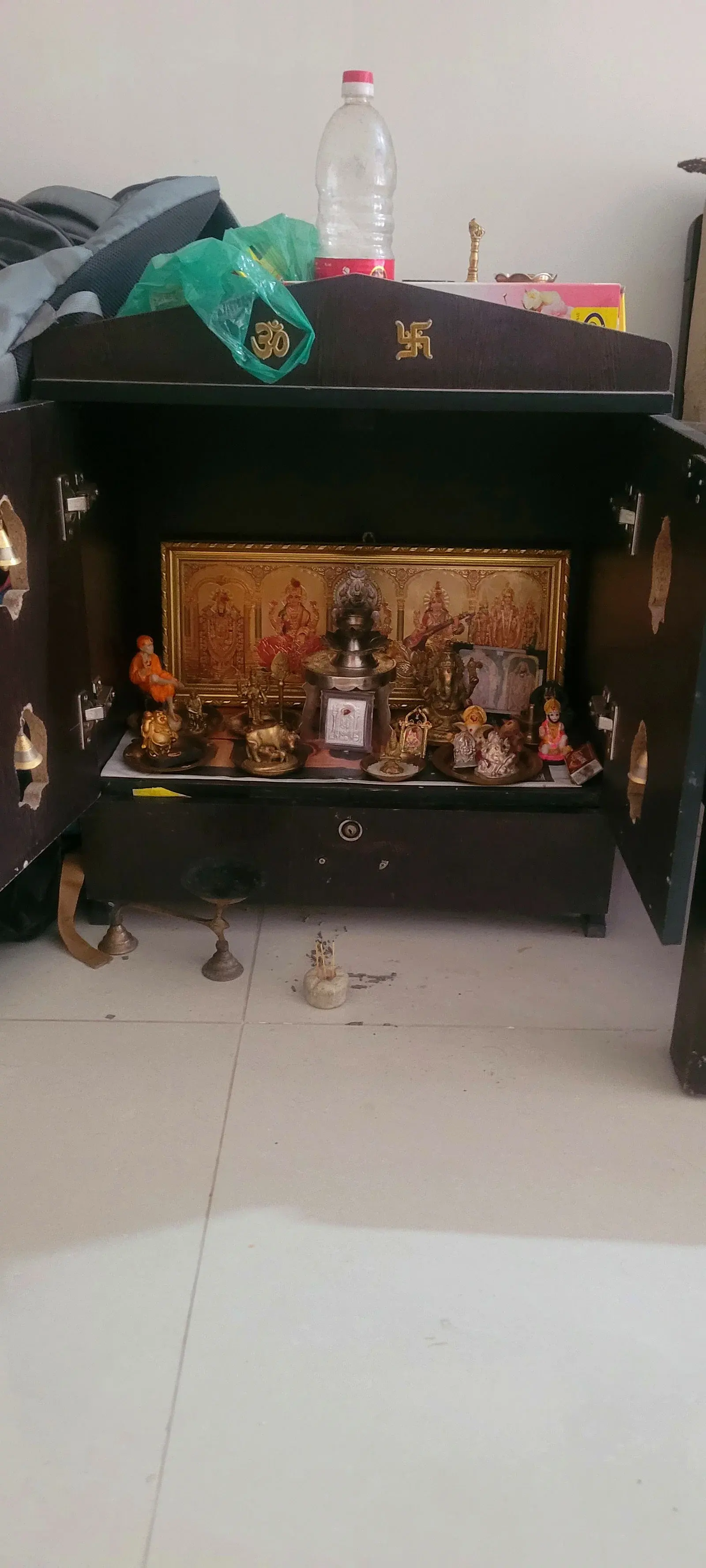 Wooden Temple with Symbols