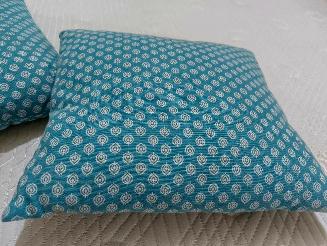 Stylish Patterned Blue Cushions thumbnail 2